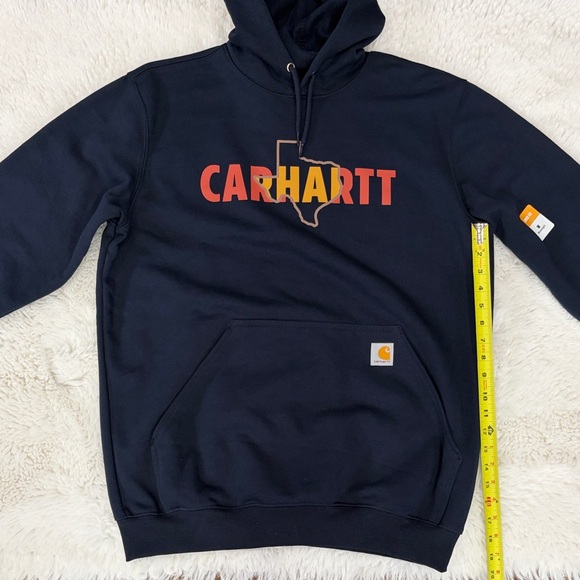 Carhartt Men's Navy Hoodie Sweater,Size M - Picture 12 of 17